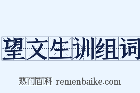 望文生训组词是什么意思的图片